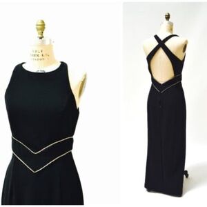 Vintage black 90s gown